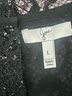 Joie 84% Nylon 16% Metallic Fiber 100% Polyester Black 3/4 Sleeve Blouse Size L - photo 3
