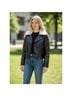 Aritzia 100% Polyurethane 100% Polyester 100% Cupro 67% Polyester 33% Acrylic Black Jacket Size S - photo 4