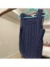 Veronica Beard 100% Silk Solid Blue Sleeveless T-Shirt Size 4 - photo 3