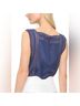 Veronica Beard 100% Silk Solid Blue Sleeveless T-Shirt Size 4 - photo 7