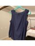 Veronica Beard 100% Silk Solid Blue Sleeveless T-Shirt Size 4 - photo 15