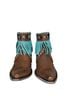 Old Gringo 100% Leather Solid Brown Teal Ankle Boots Size 8 1/2 - photo 4