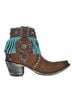 Old Gringo 100% Leather Solid Brown Teal Ankle Boots Size 8 1/2 - photo 1