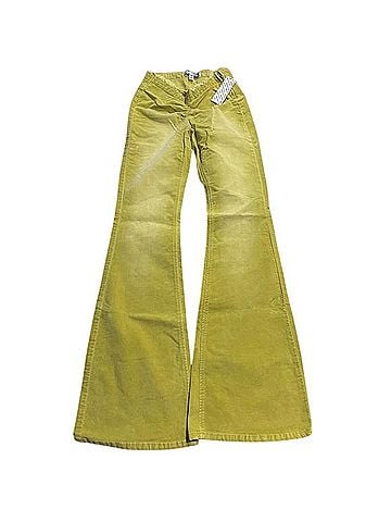 Urban Outfitters UO Velvet Ruched V-Front Flare Pants Fleece Pants (view 1)