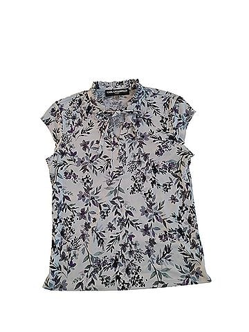 Karl Lagerfeld Paris Short Sleeve Blouse (view 1)