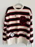 Opening Ceremony Stripes Black White Red Pullover Sweater Size XS - photo 5