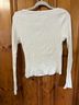 Free People White Long Sleeve Button-Down Shirt Size L - photo 7