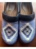 Born 100% Boiled Wool Aztec Or Tribal Print Blue Mule/Clog Size 10 - photo 5