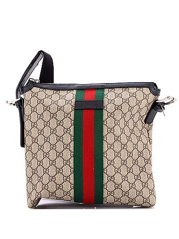 Gucci Web Messenger Bag GG Coated Canvas Medium (view 1)