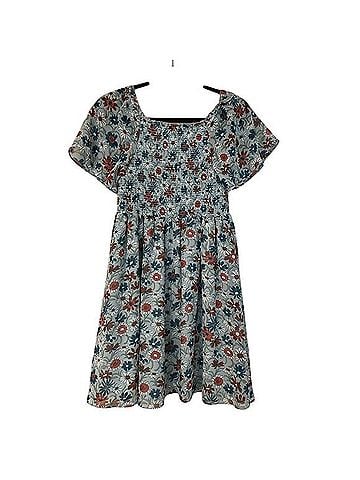 Madewell Flutter Sleeve Smocked Wildflower Garden Dress Casual Dress (view 2)