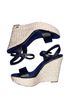 Michael Kors 100% Leather Black Tan Wedges Size 7 - photo 2