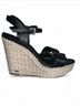 Michael Kors 100% Leather Black Tan Wedges Size 7 - photo 5