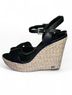 Michael Kors 100% Leather Black Tan Wedges Size 7 - photo 3