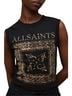 ALLSAINTS Graphic Black Sleeveless Top Size L - photo 1