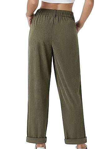 Halara Relaxed High-Waist Corduroy Pants Casual Pants (view 2)