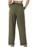 Halara Solid Brown Green Casual Pants Size L - photo 2