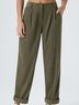 Halara Solid Brown Green Casual Pants Size L - photo 4