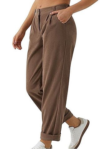 Halara Relaxed High-Waist Corduroy Pants Casual Pants (view 1)