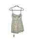 Self-Portrait 100% Polyester Solid White Silver Cocktail Dress Size 2 - photo 1
