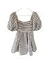 Self-Portrait 100% Polyester Checkered-gingham Black White Casual Dress Size 0 - photo 5