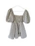 Self-Portrait 100% Polyester Checkered-gingham Black White Casual Dress Size 0 - photo 2