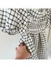 Self-Portrait 100% Polyester Checkered-gingham Black White Casual Dress Size 0 - photo 7