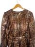 MSGM 100% Polyester Animal Print Leopard Print Brown Cocktail Dress Size 4 - photo 8