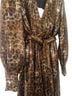 MSGM 100% Polyester Animal Print Leopard Print Brown Cocktail Dress Size 4 - photo 6