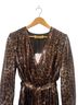 MSGM 100% Polyester Animal Print Leopard Print Brown Cocktail Dress Size 4 - photo 4