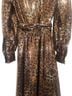 MSGM 100% Polyester Animal Print Leopard Print Brown Cocktail Dress Size 4 - photo 9