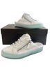 Giuseppe Zanotti 100% Leather White Blue Sneakers Size 9 1/2 - photo 1