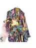Johnny Was Floral Pink Yellow Kimono Size M - photo 9
