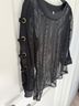 Perseption Concept Black Long Sleeve Top Size M - photo 4