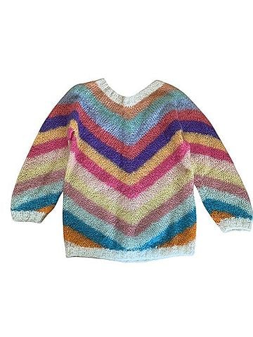 Rose Carmine Wool Sweater (view 1)