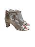 Nine West Floral Multi Color White Heels Size 8 1/2 - photo 1