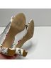 Nine West Floral Multi Color White Heels Size 8 1/2 - photo 6