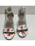 Nine West Floral Multi Color White Heels Size 8 1/2 - photo 4