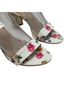 Nine West Floral Multi Color White Heels Size 8 1/2 - photo 2