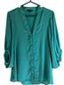Blaque Label 100% Silk Teal Green Blouse Size M - photo 1