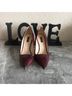 Escada 100% Leather Snake Print Burgundy Heels Size EU 40 - photo 7
