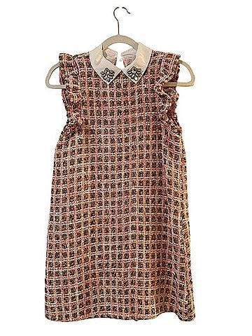 Forever 21 Twee Tweed Collared Mini Dress Casual Dress (view 1)