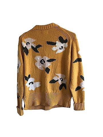 Lou & Grey Floral Yellow Knit Sweater Casual Sweaters (view 2)
