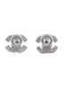 Chanel CC Stud Earrings Metal with Crystals One size - photo 2
