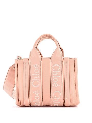 Chloé Woody Convertible Tote Recycled Nylon Small (view 1)