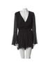 Jay Godfrey 100% Polyester Polka Dots Graphic Black Gold Romper Size 6 - photo 1