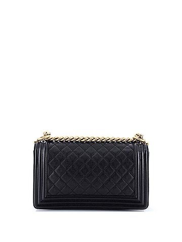 Chanel Boy Flap Bag Quilted Caviar Old Medium (view 2)