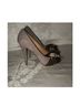 Badgley Mischka 100% Suede Gray Brown Heels Size EU 38 - photo 4
