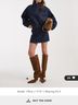 ASOS Solid Blue Denim Skirt Size S - photo 4