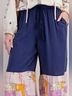 Easel 100% Rayon Graphic Floral Blue Pink Purple Multi Color Yellow Casual Pants Size S - photo 8