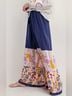 Easel 100% Rayon Graphic Floral Blue Pink Purple Multi Color Yellow Casual Pants Size S - photo 6